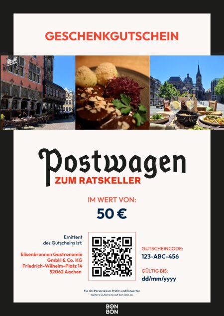 Restaurant-Gutschein für Postwagen zum Ratskeller