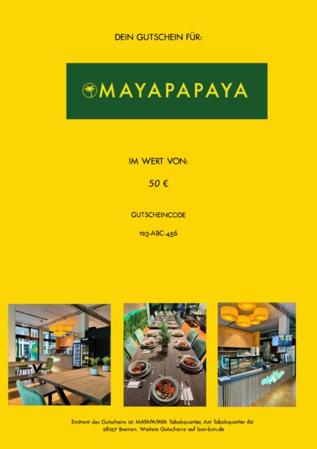 Restaurant-Gutschein für Mayapapaya