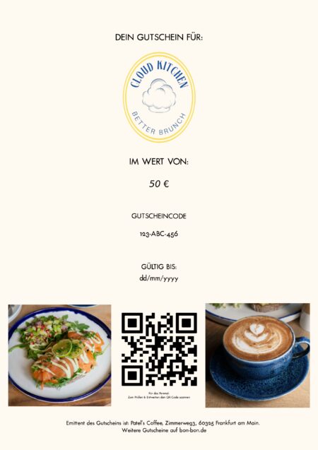 Restaurant-Gutschein für Cloud Kitchen