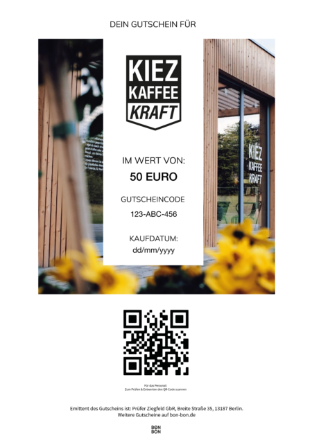 Restaurant-Gutschein für Kiez Kaffee Kraft Pankow
