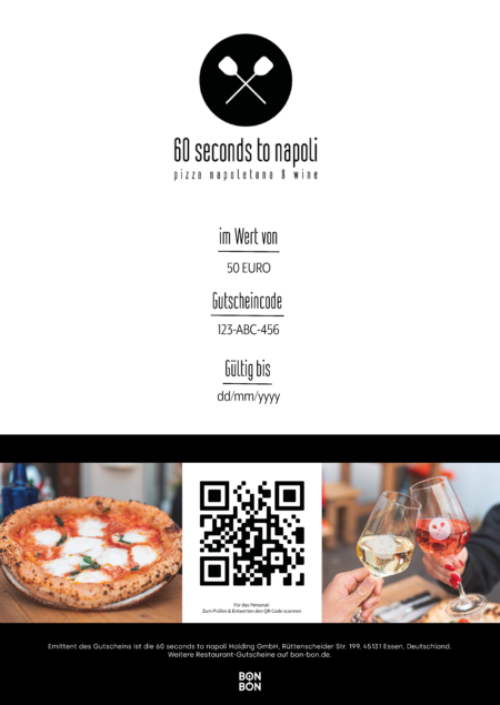 Restaurant-Gutschein für 60 seconds to napoli